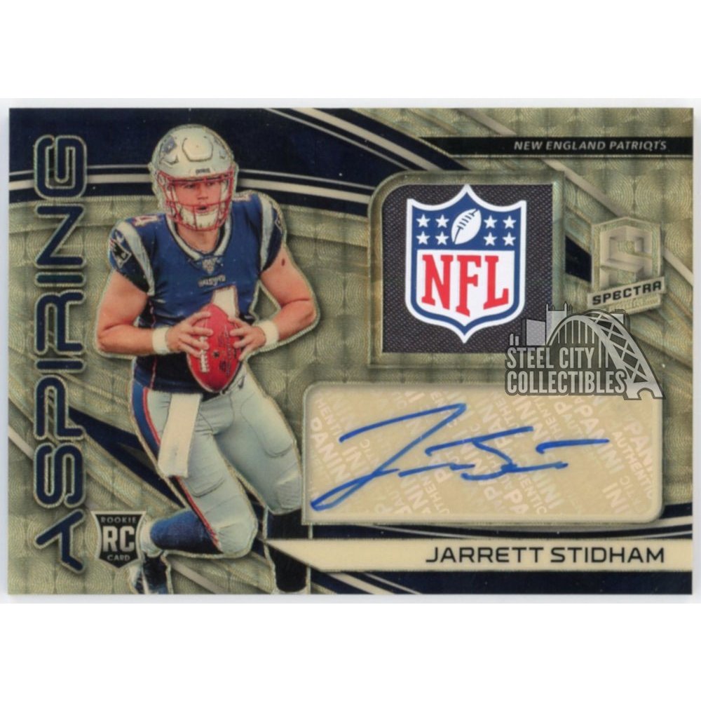 Jarrett Stidham 2019 Spectra Aspiring Rookie Patch Autograph Gold