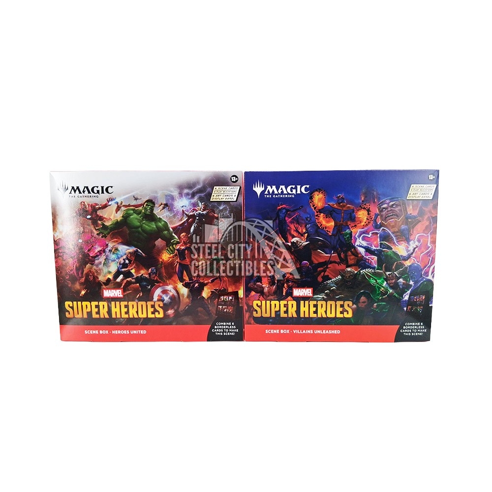 Magic the Gathering Marvel Super Heroes Scene 2-Box Lot | Steel