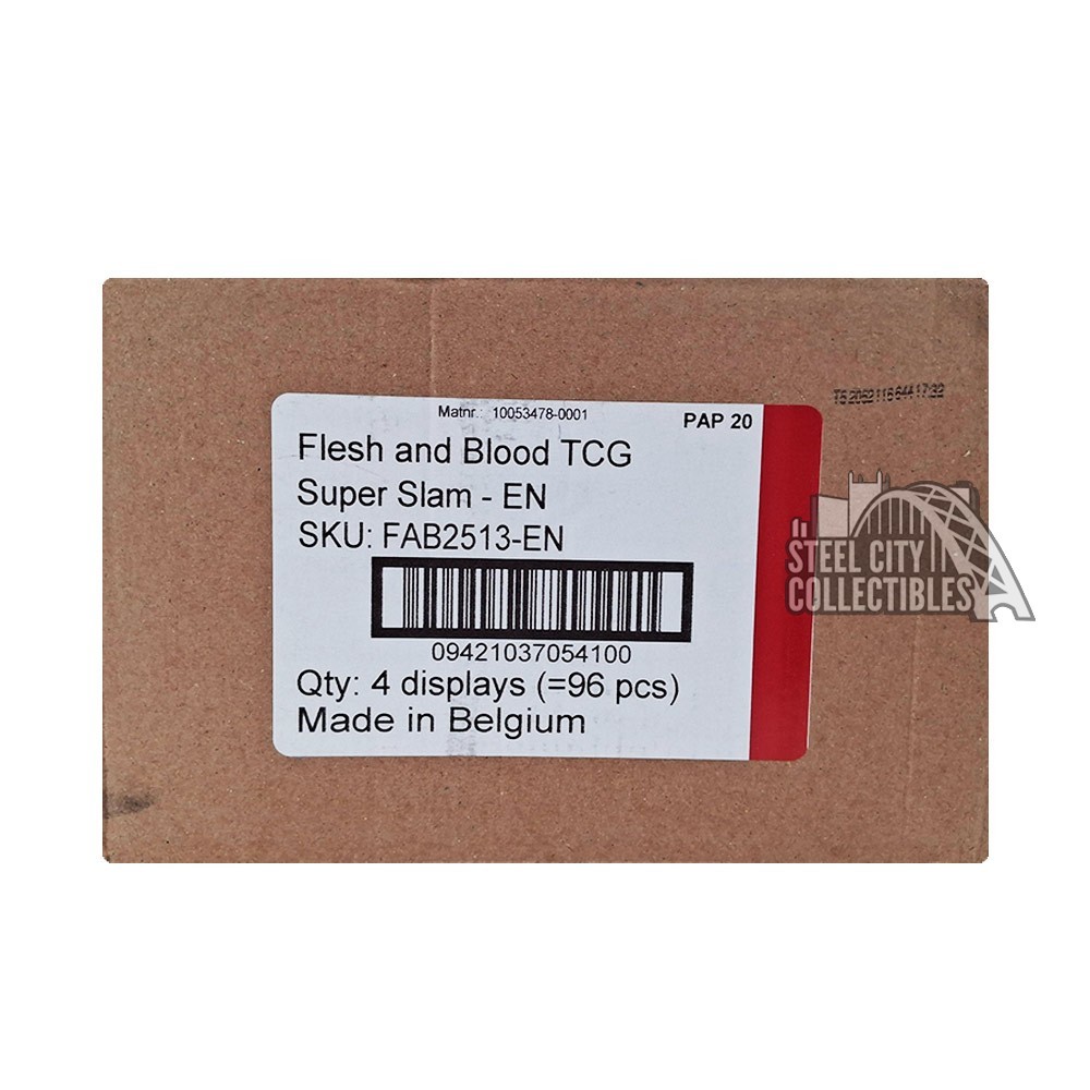 Flesh & Blood Super Slam Booster 4-Box Case | Steel City Collectibles Flesh & Blood Super Slam Booster 4-Box Case | Steel City Collectibles