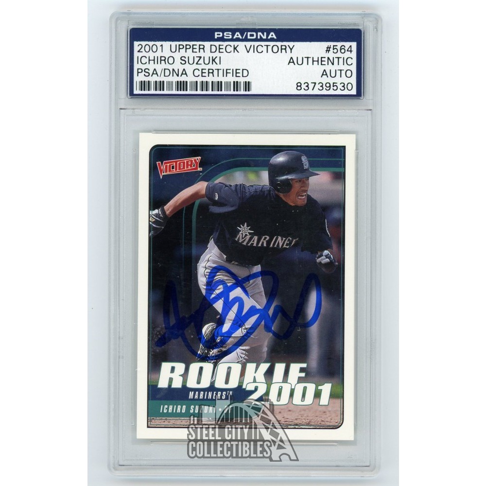 Ichiro Suzuki 2001 Upper Deck Victory Autographed Rookie RC Card