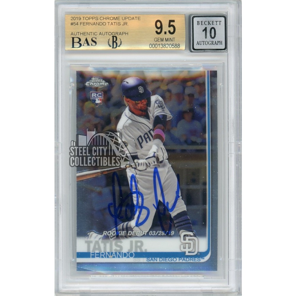 Fernando Tatis Jr Autographed 2019 Topps Update Rookie Card