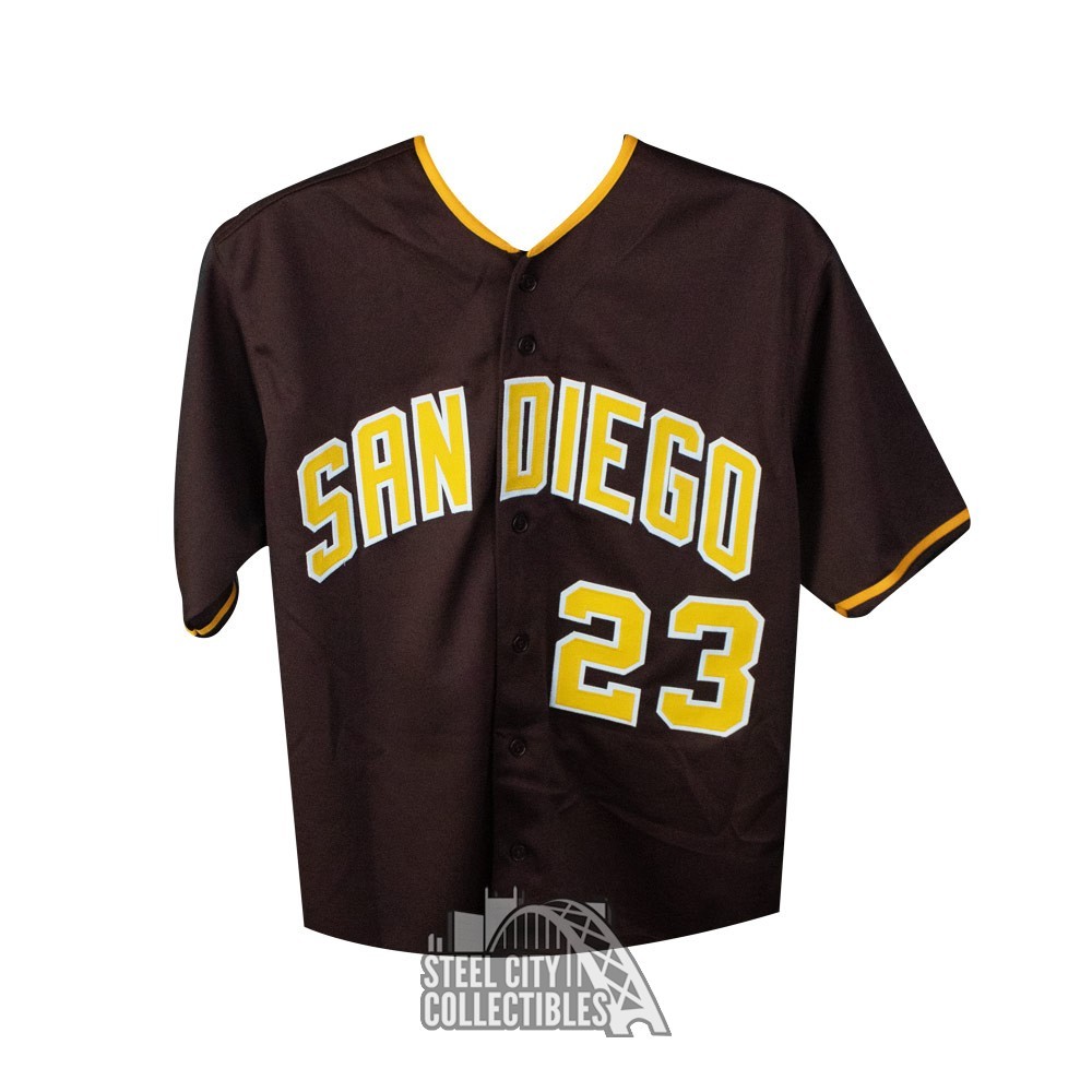 brown baseball jersey