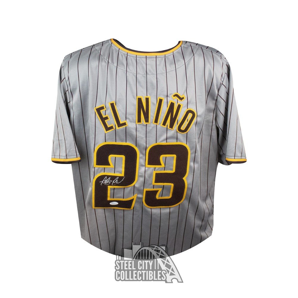 Fernando Tatis Jr Autographed El Nino San Diego Custom Gray Pinstripe Baseball  Jersey - JSA COA