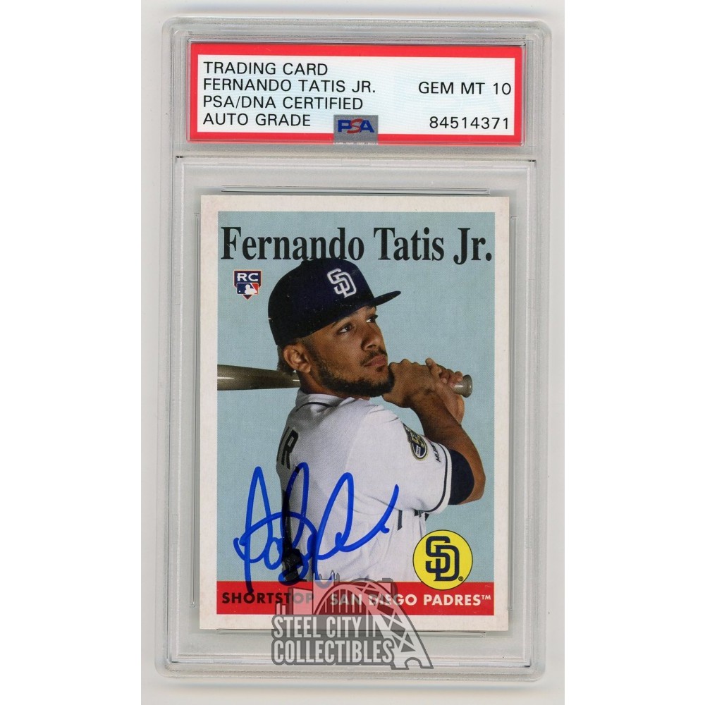 Fernando Tatis Jr 2019 Topps Archive Autographed Rookie RC Card #75 -  PSA/DNA 10