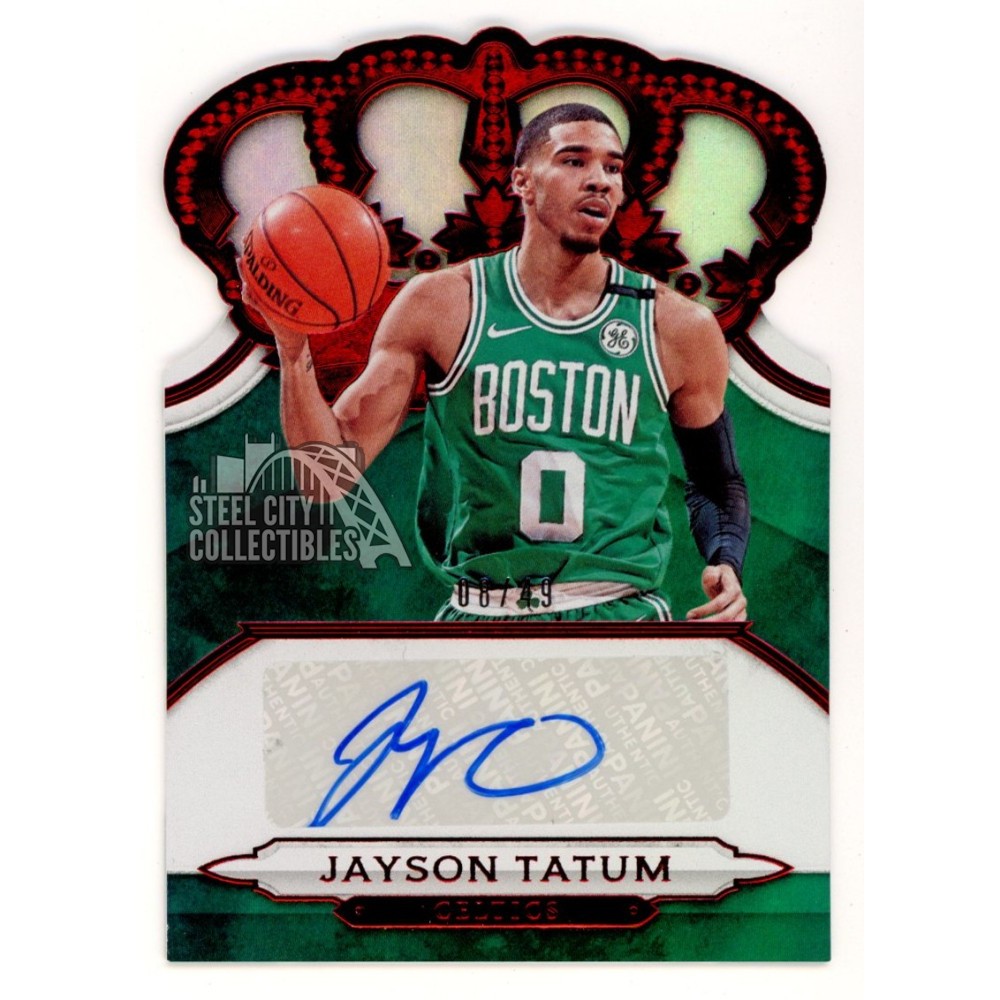 Jayson Tatum 2018-19 Panini Crown Royale Red Autograph Card #CA 