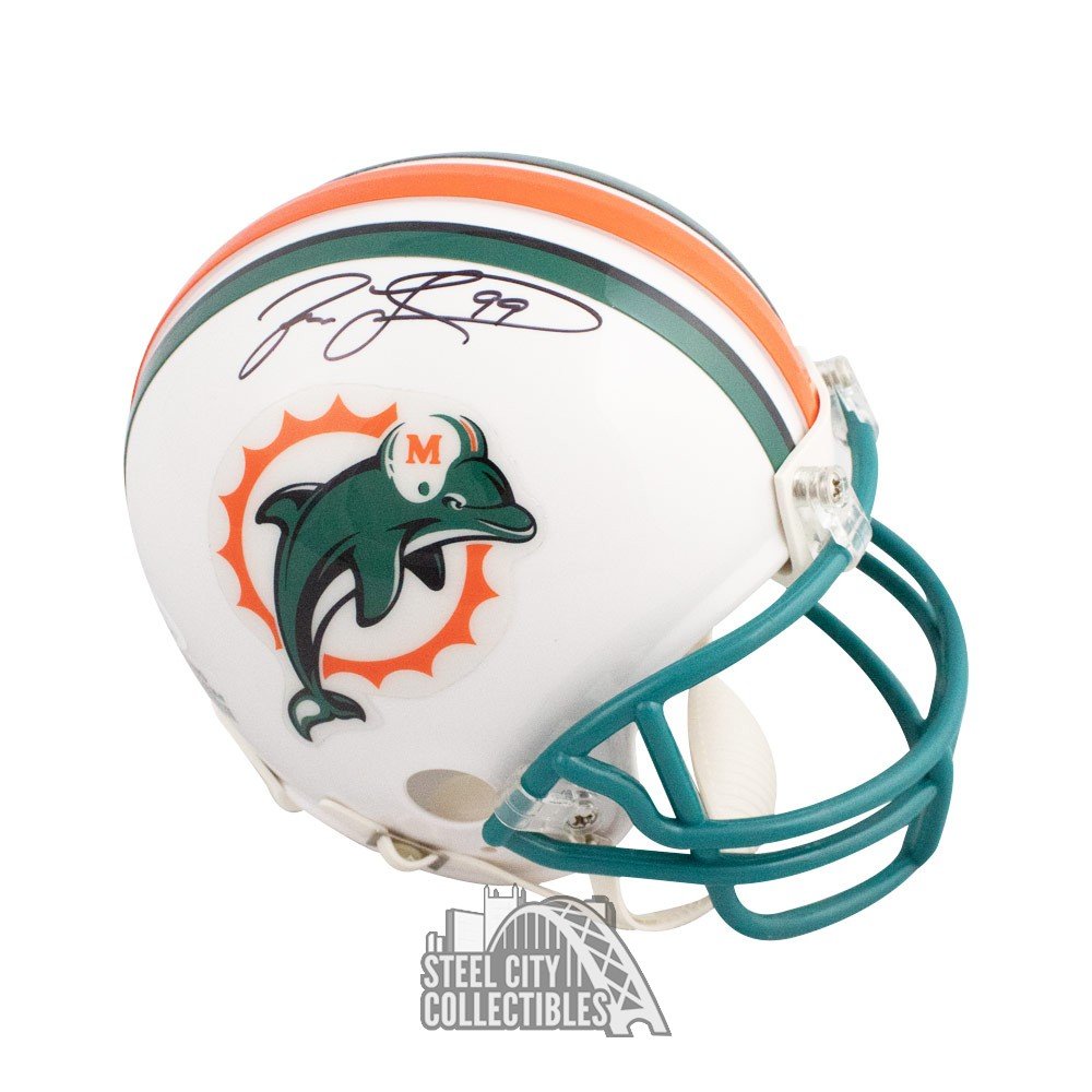 Jason Taylor Autographed Miami Dolphins Mini Football Helmet - JSA COA