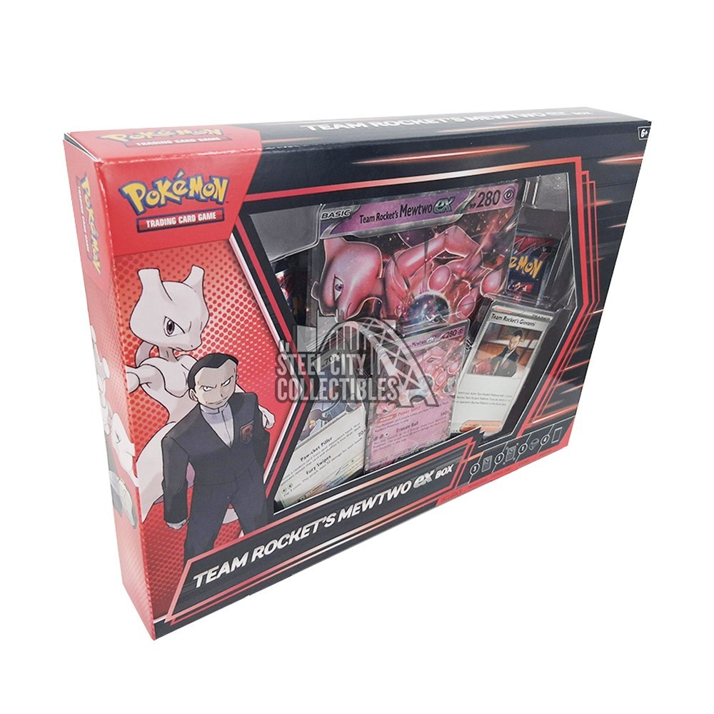 【新品未開封】Team Rocket’s Mewtwo exコレクションボックス Pokemon Team Rocket's Mewtwo ex Box | Steel City Collectibles