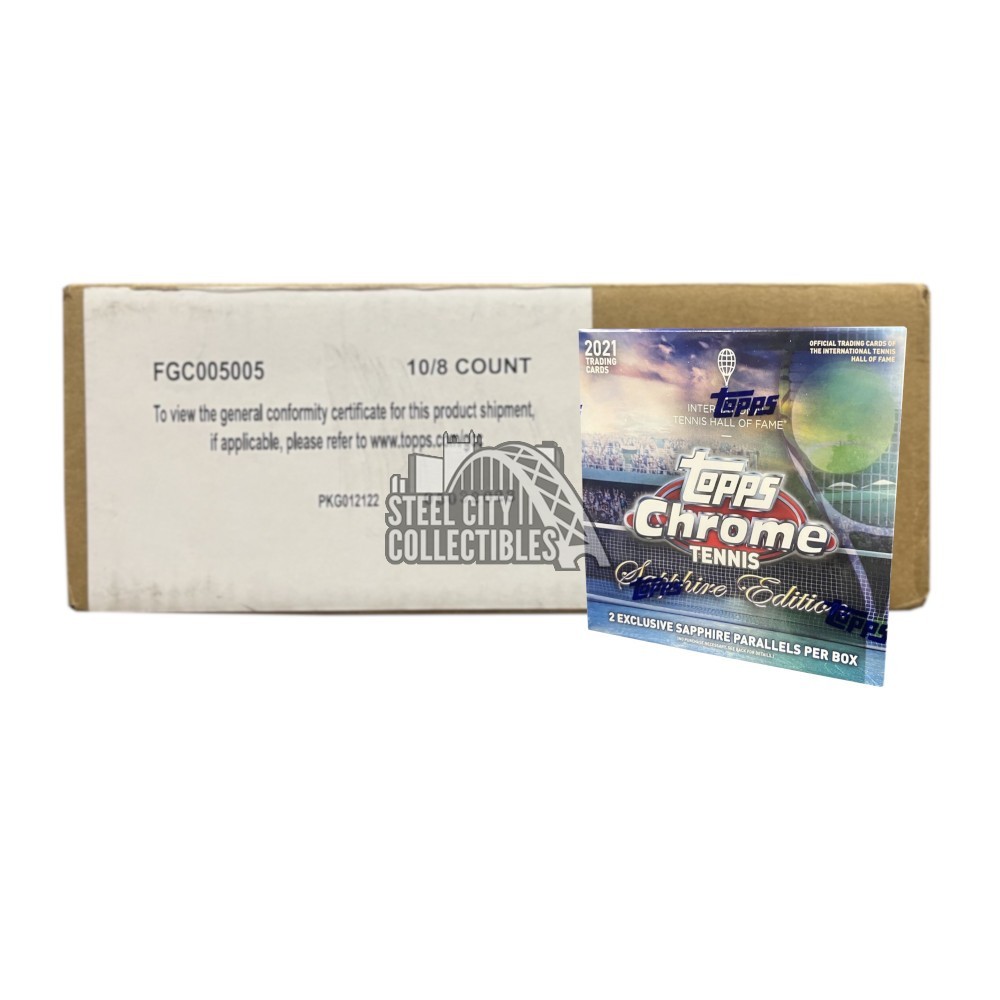 2021 Topps Chrome Tennis Sapphire Edition 10Box Case Steel City