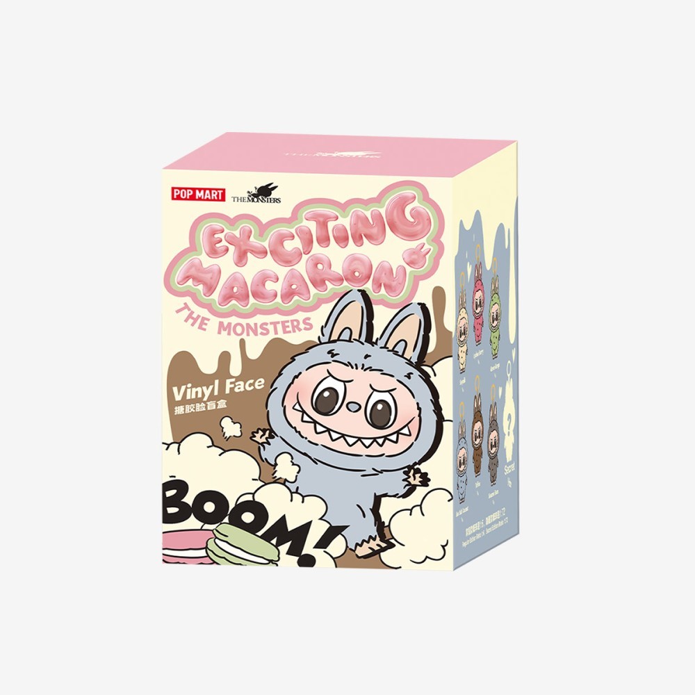 アイドル LABUBU Exciting Macaron SeaSaltCoconut Labubu The Monsters Exciting Macaron Vinyl Face Series Sea