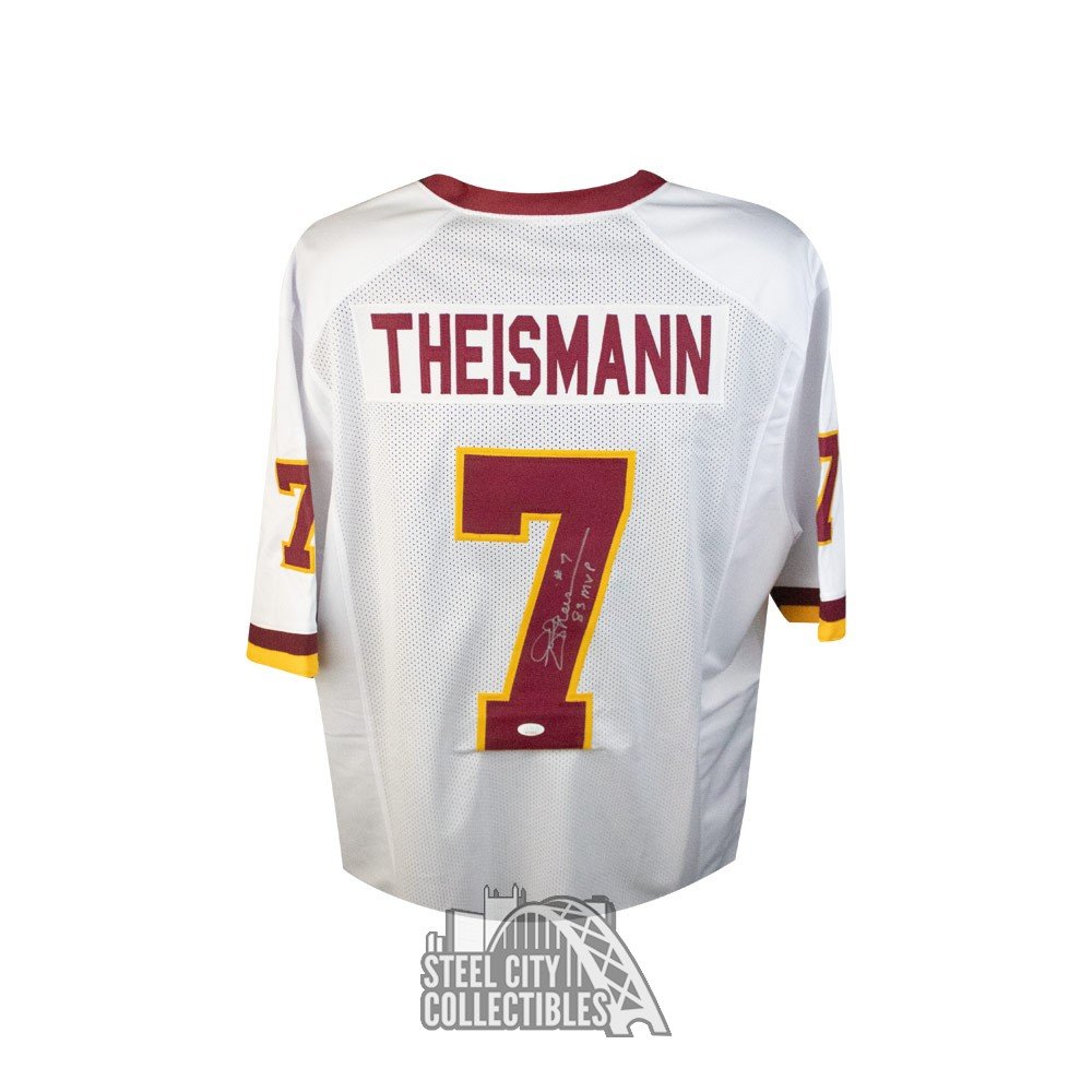 Joe Theismann 83 MVP Autographed Custom White Football Jersey - JSA COA