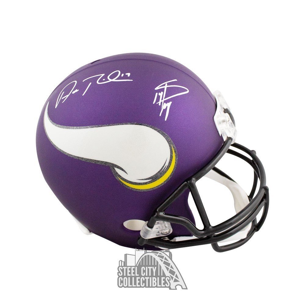 2019 Panini Spectra Football Hobby Box Random Serial # Group Break - Prize - Theilen & Diggs Full-Size Autographed Helmet
