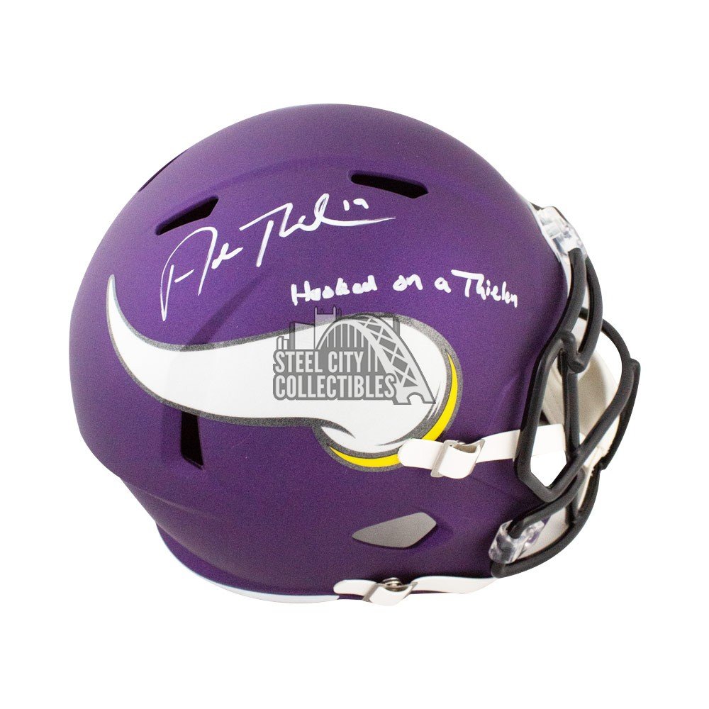 Adam thielen sales autographed helmet
