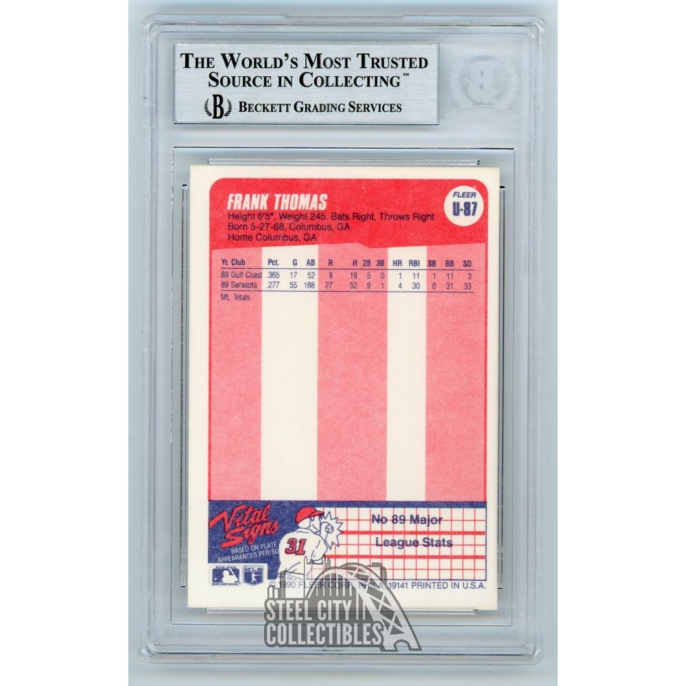 Frank Thomas 1990 Fleer Update Autographed Rookie Card #87 - BAS | Steel  City Collectibles