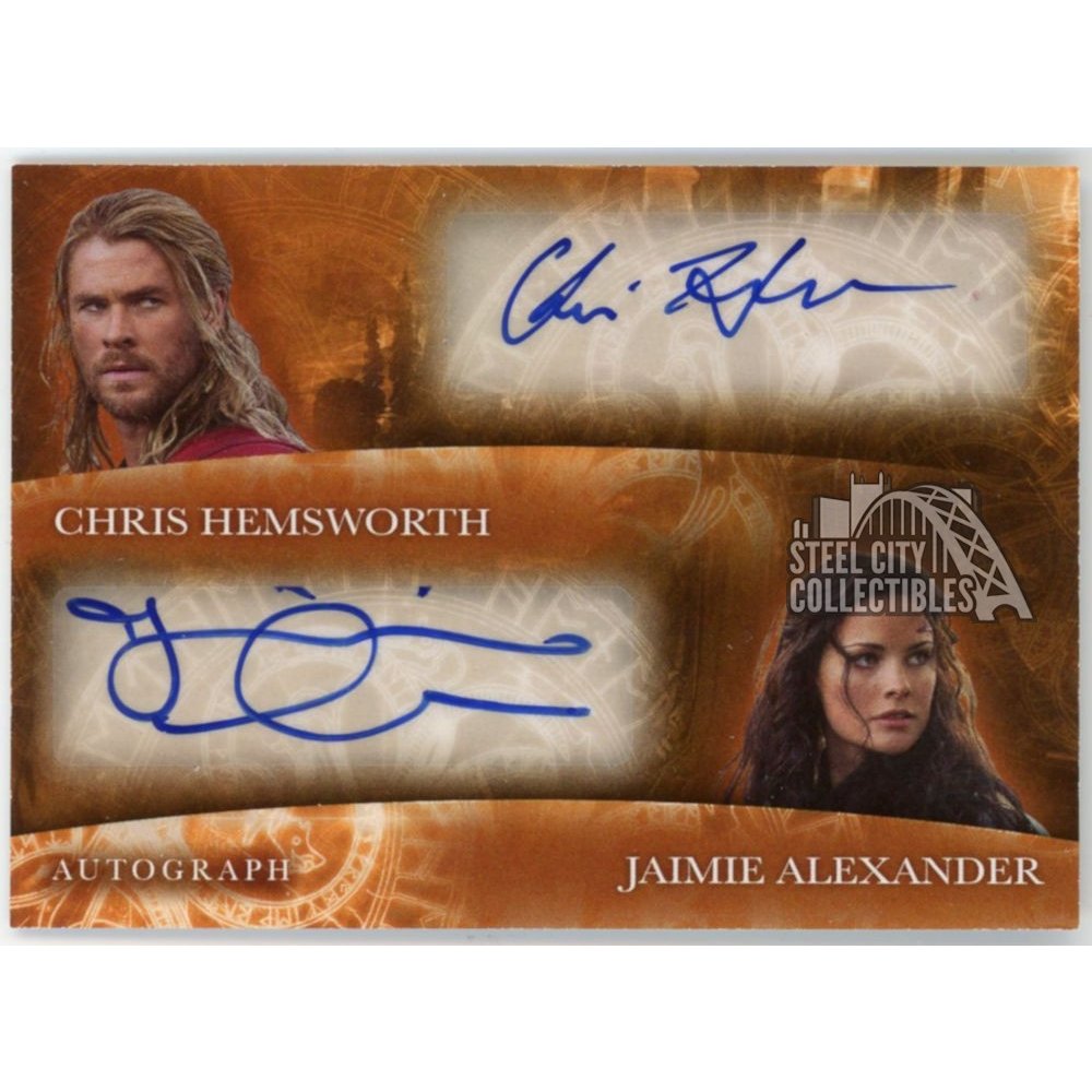 Chris Hemsworth/Jaimie Alexander 2013 Upper Deck Marvel Thor Dark