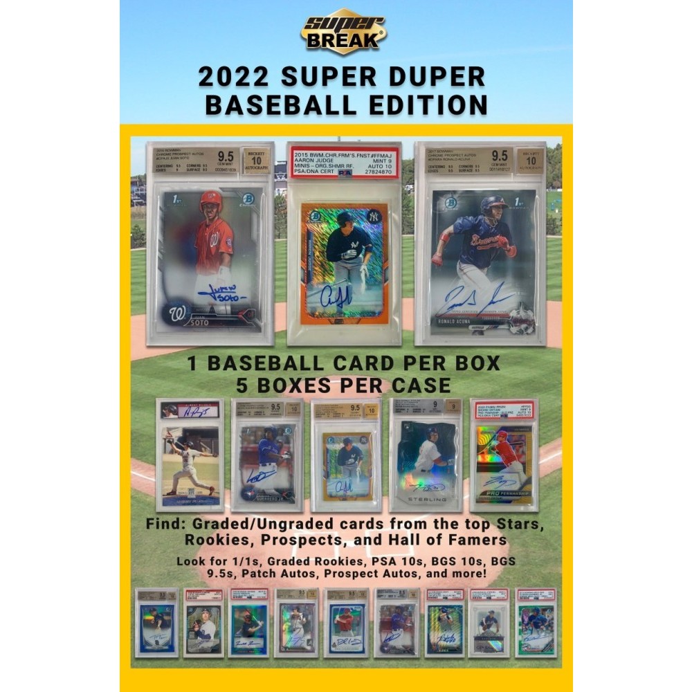 2022 Super Break Super Duper Baseball Edition Box Steel City Collectibles