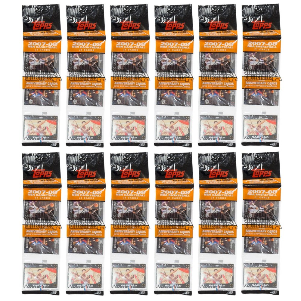 2007-08 Topps Basketball Rack Pack 12-Pack Lot | Steel City Collectibles