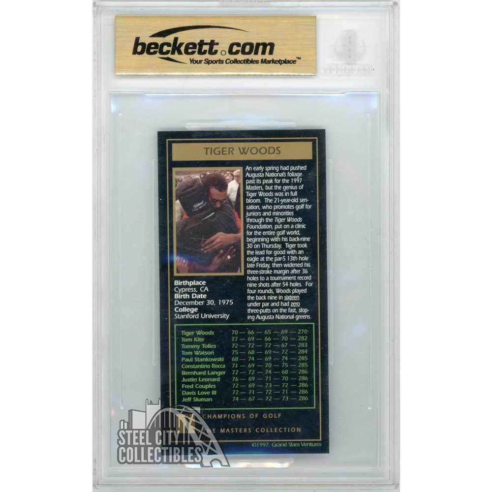 Tiger Woods 1998 Champions of Golf Masters Grand Slam Ventures