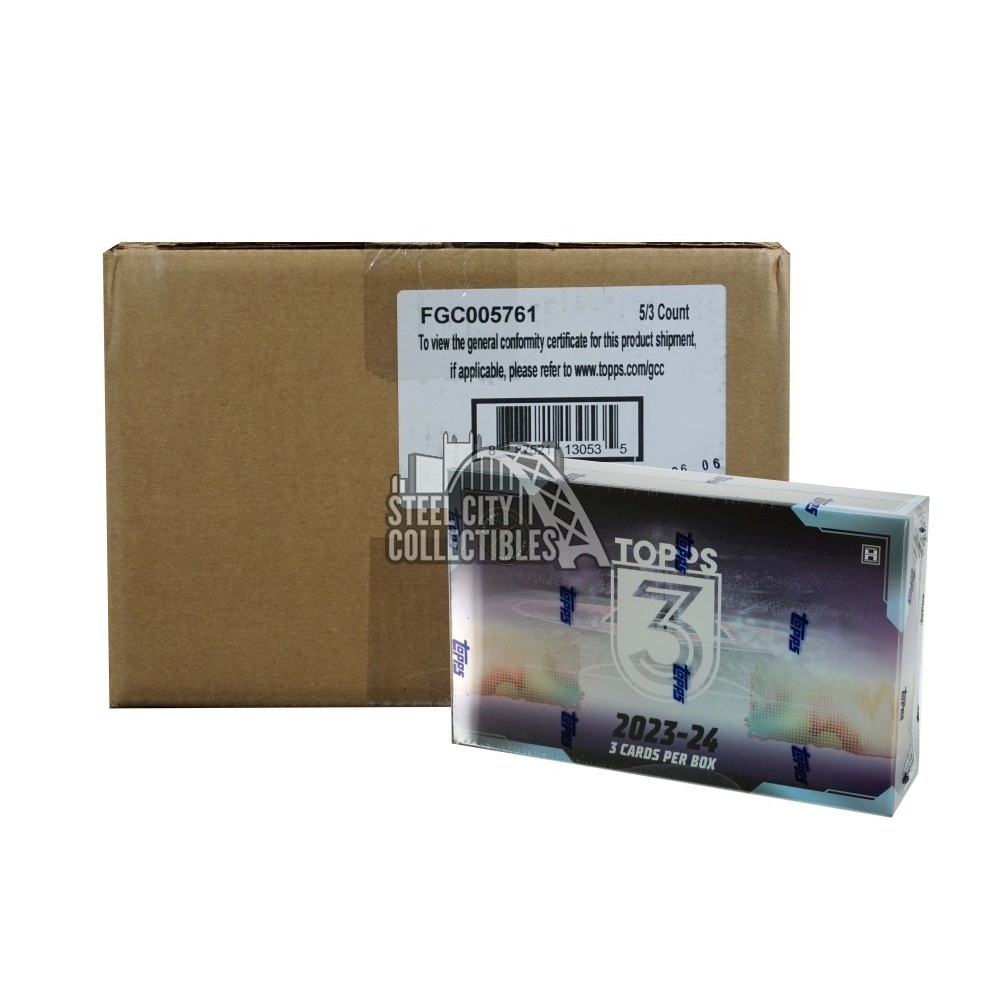 2023-24 Topps Three Basketball Hobby 5-Box Case | Steel City