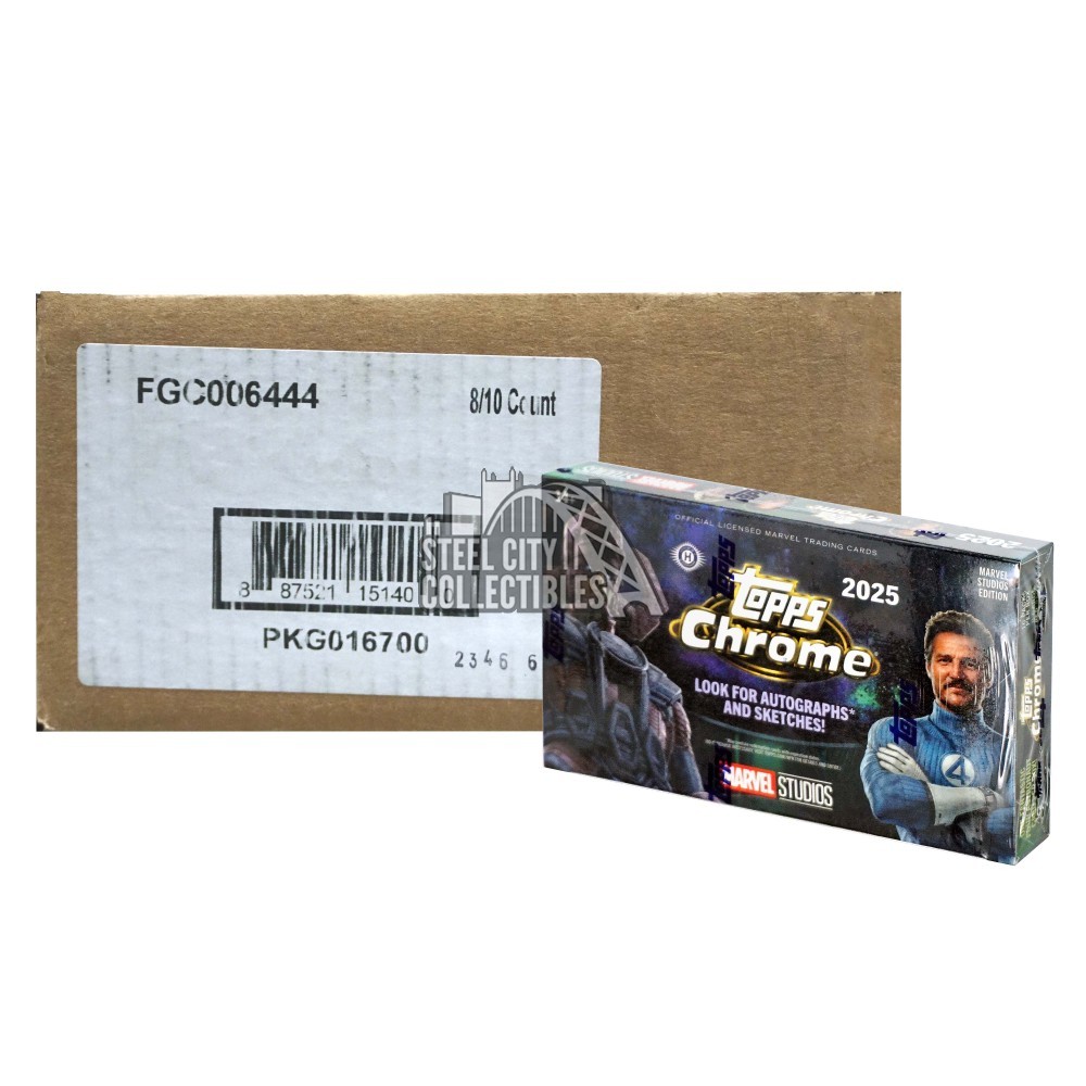 2025 Topps Marvel Studios Chrome Hobby 8-Box Case | Steel City