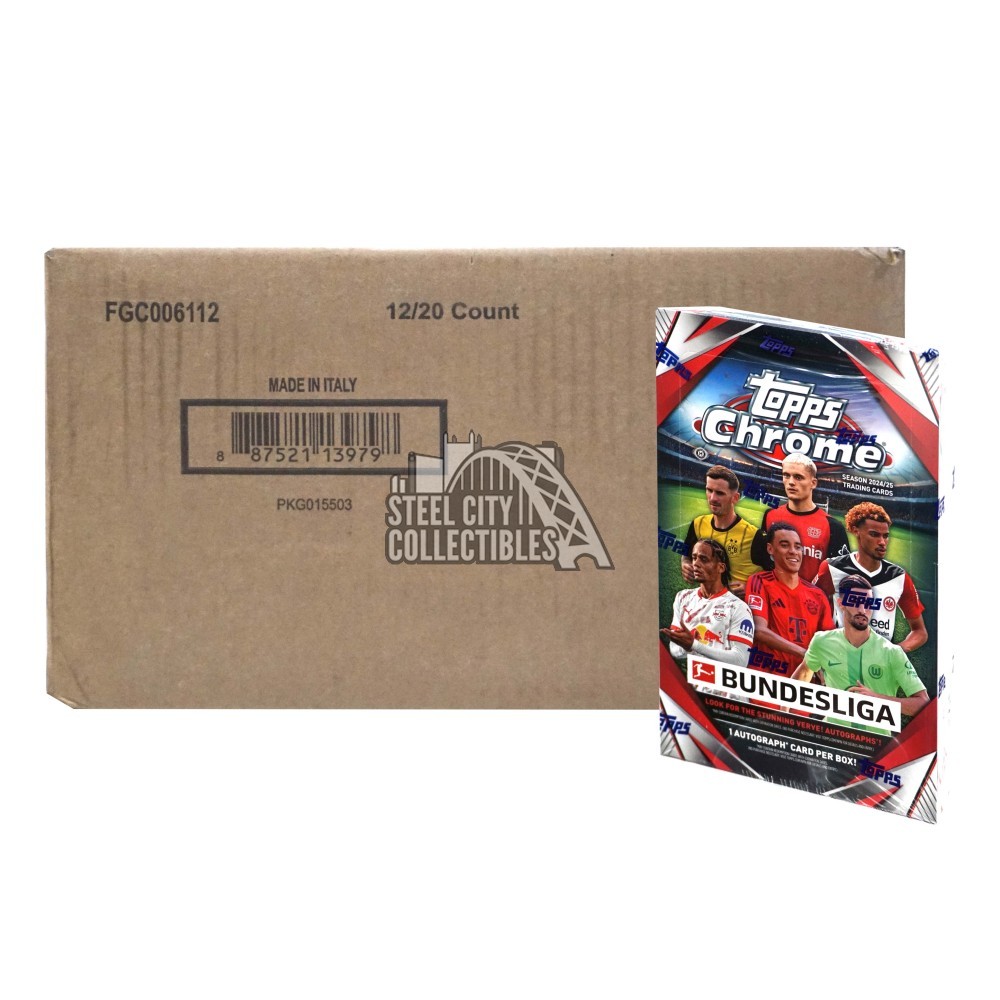 2024-25 Topps Chrome Bundesliga Soccer Hobby 12-Box Case