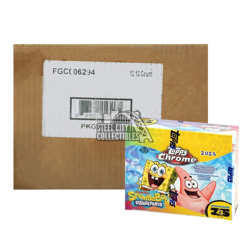 2025 Topps Chrome Spongebob 25th Anniversary Hobby 12-Box Case