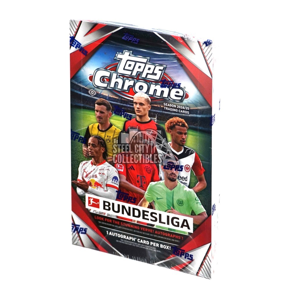 2024-25 Topps Chrome Bundesliga Soccer Hobby Box | Steel