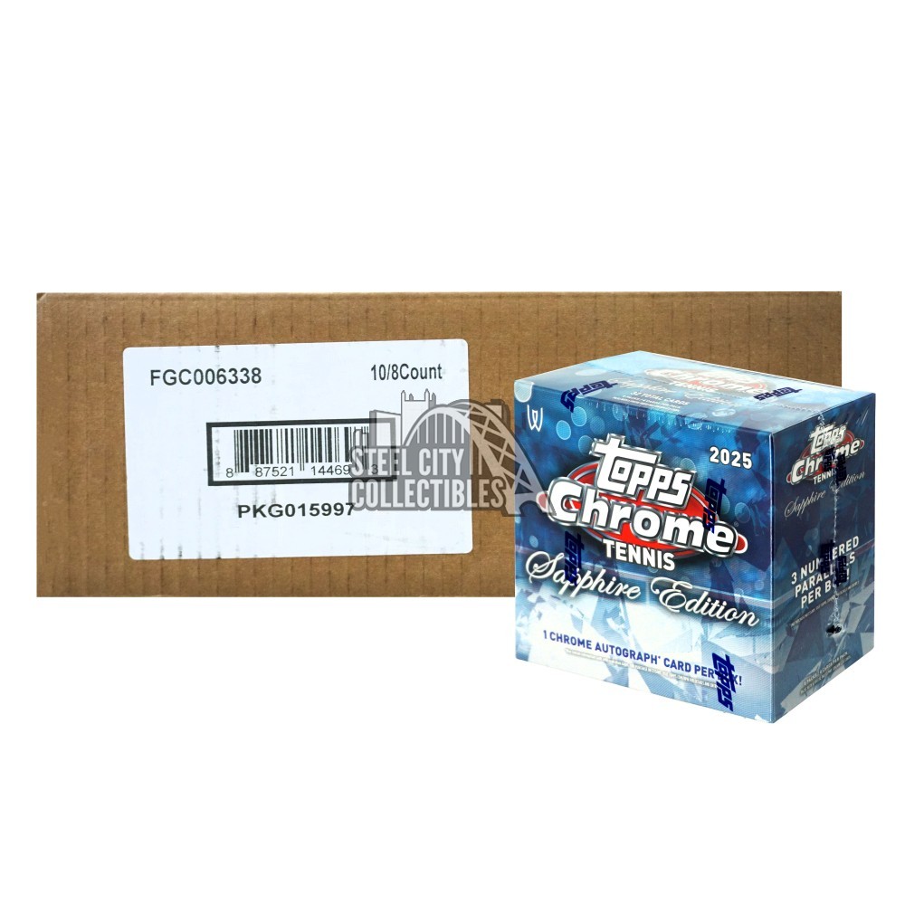 2025 Topps Chrome Tennis Sapphire Edition 10-Box Case | Steel City