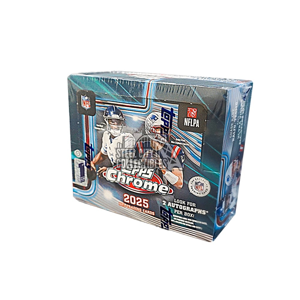 2025 Topps Chrome Football Hobby Box - First Day Issue (FDI