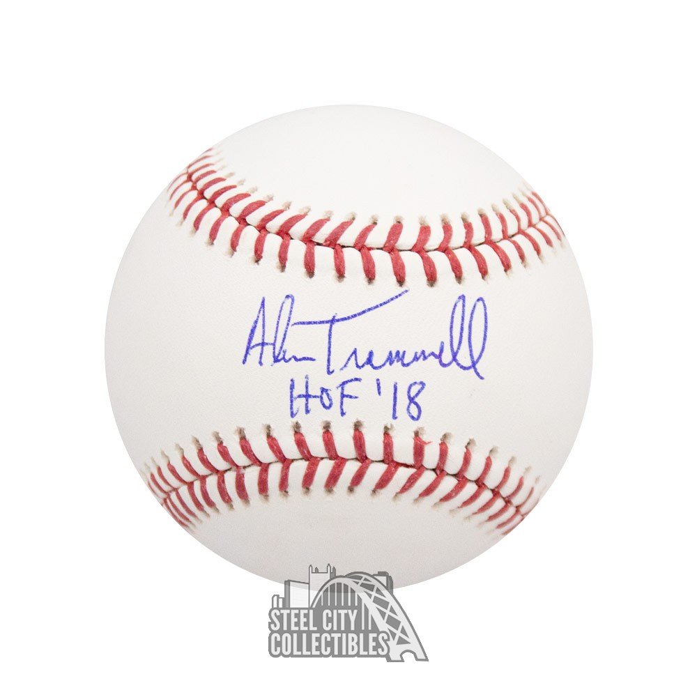Alan Trammell HOF 18 Autographed Official Major League Baseball JSA COA 