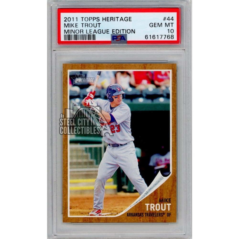 Mike Trout 2011 Topps Heritage Minor League Edition Card #44 PSA 