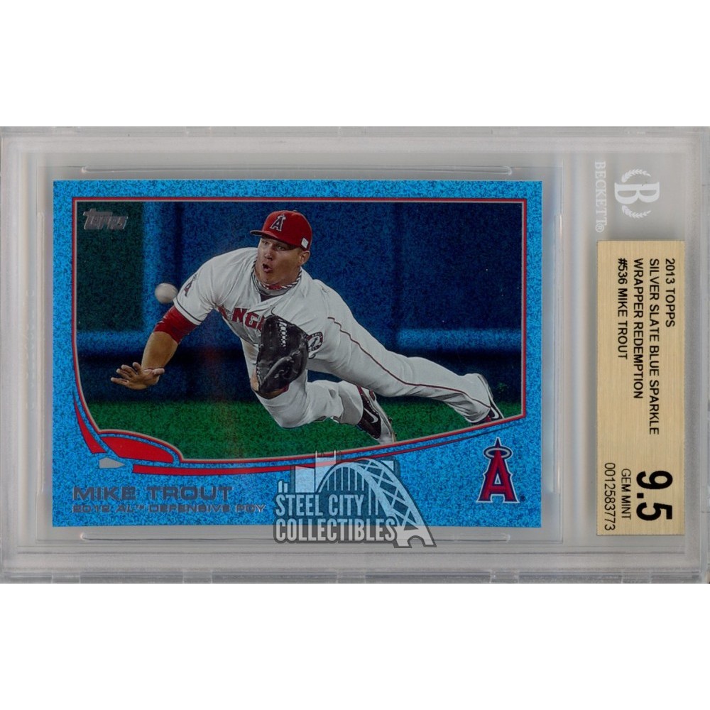 Mike Trout 2013 Topps Silver Slate Blue Sparkle Redemption Card #536 BGS  9.5 Gem Mint