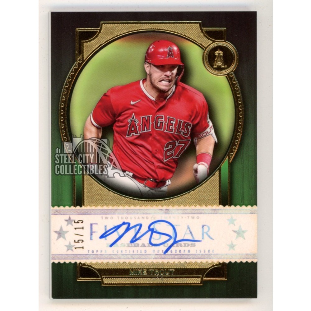 Mike Trout 2022 Topps Five Star Autograph Card #FSA-MT 15/15