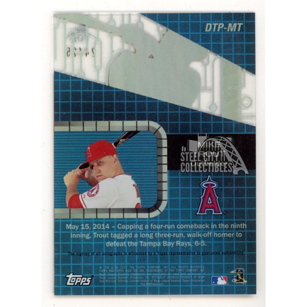Mike Trout 2015 Topps Tek Drama Performers Autograph Card #DTP-MT 