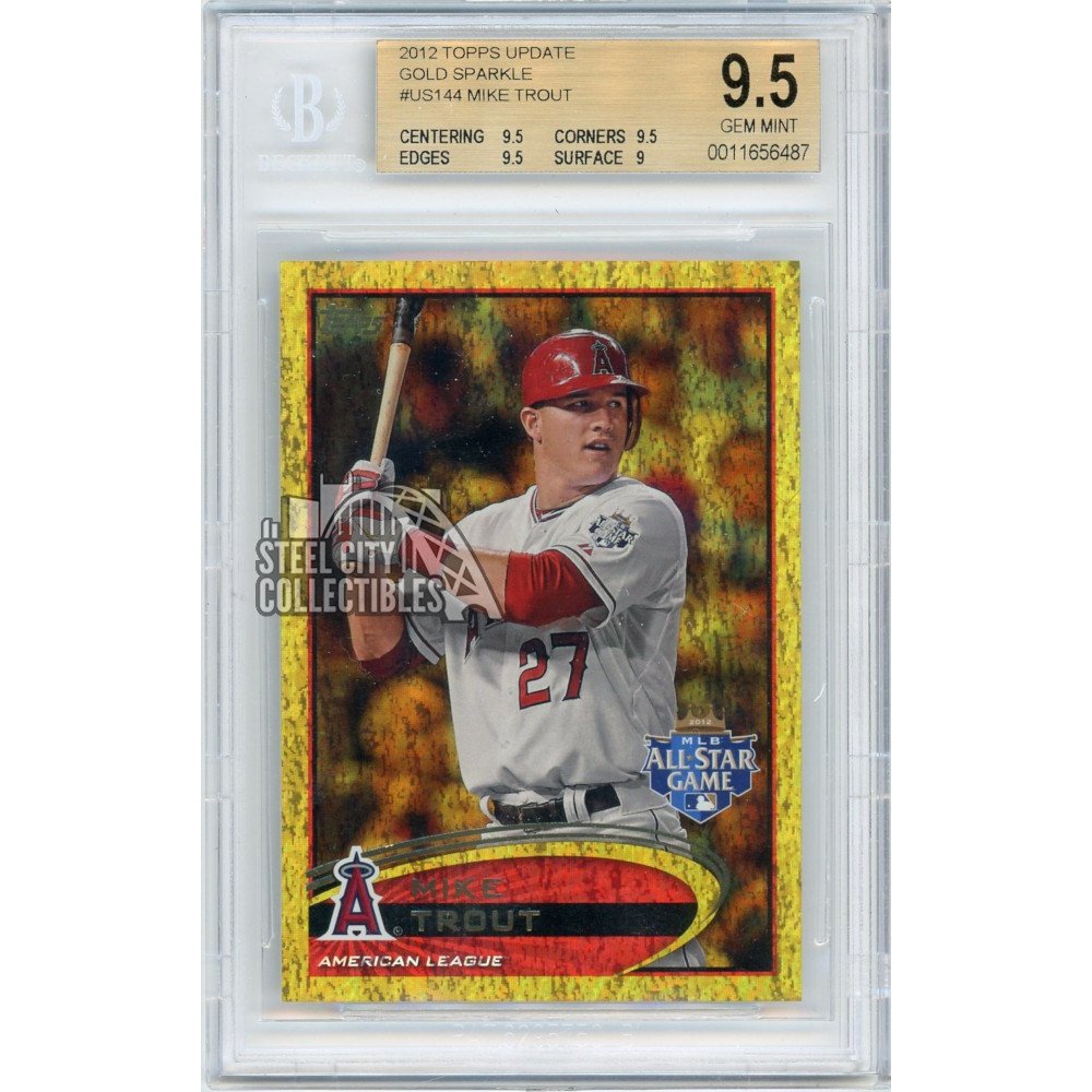 Mike Trout 2012 Topps Update Baseball Gold Sparkle BGS 9.5