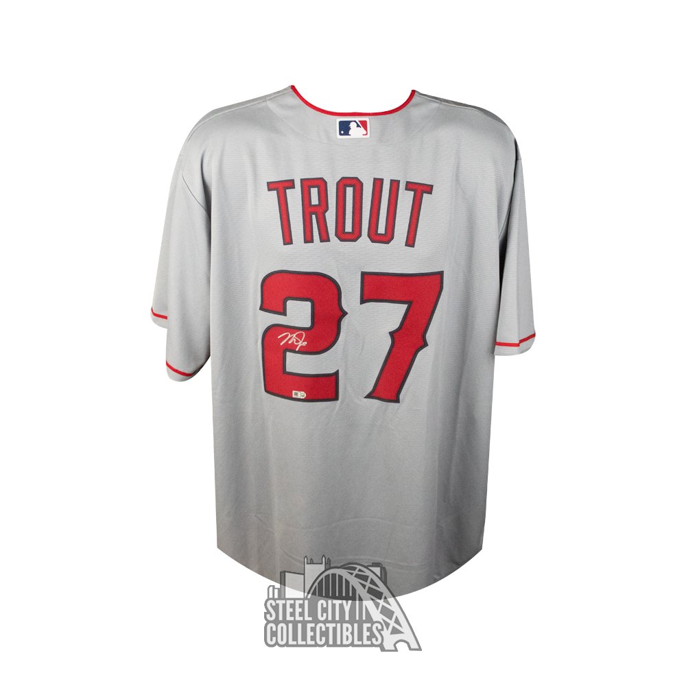 Mike Trout Autographed Los Angeles Angels Nike Baseball Jersey