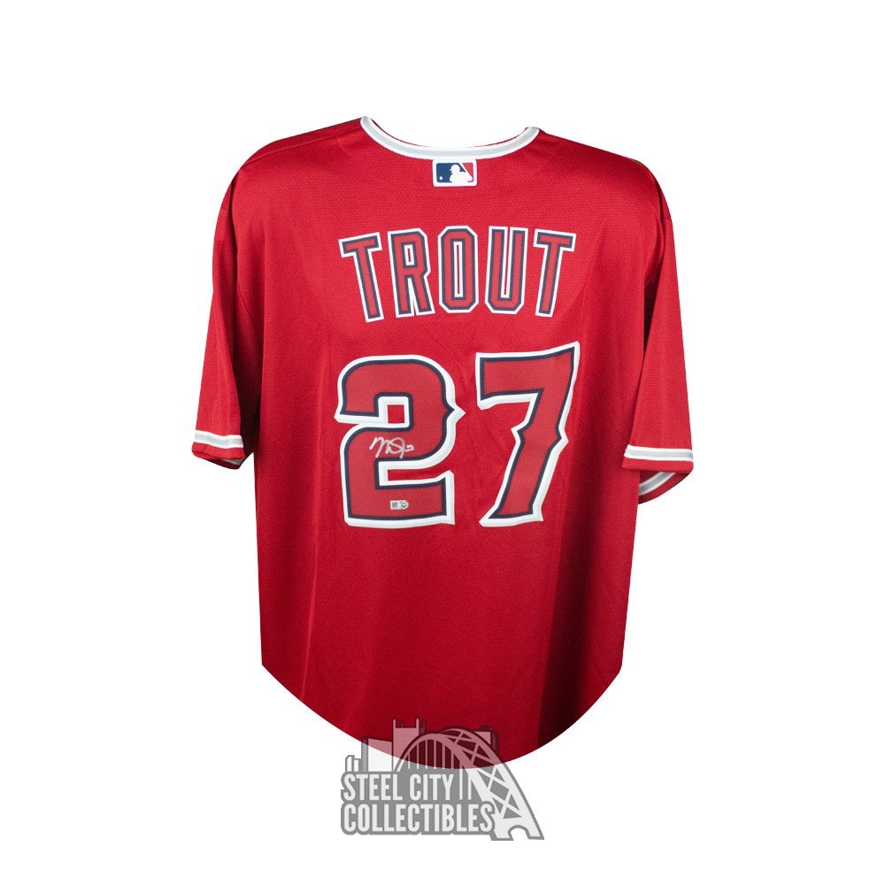 red mike trout jersey