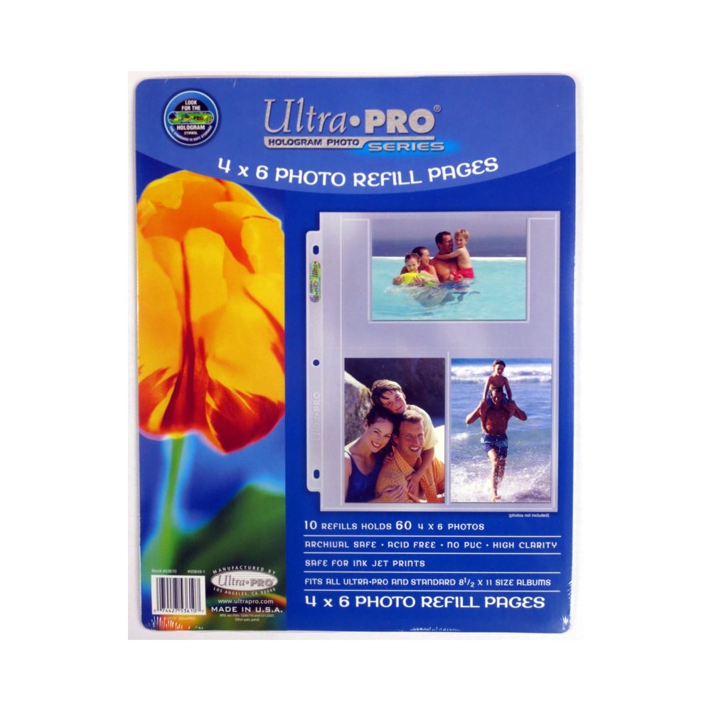 Ultra Pro 4x6 Photo 3-Pocket Page Refills 10ct Pack | Steel City ...