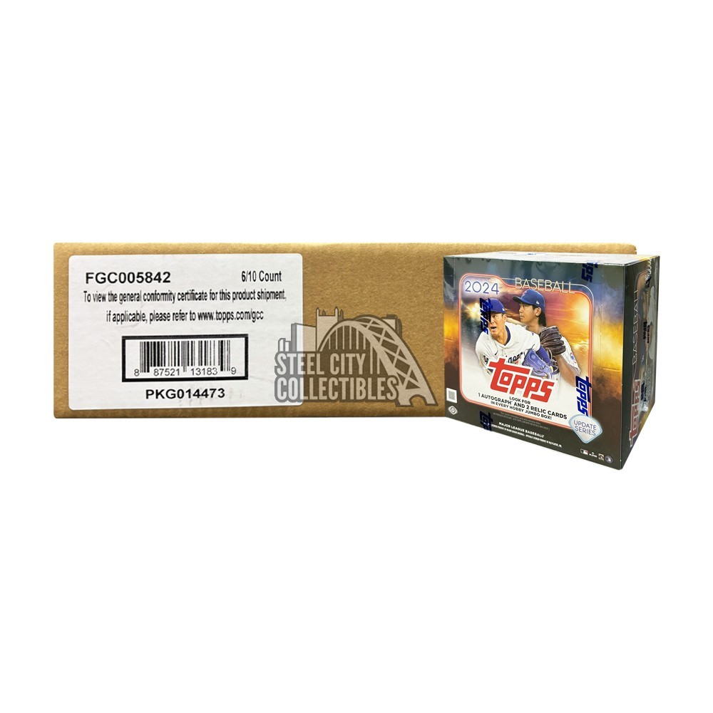 2024 Topps Update Series Baseball Hobby Jumbo 6-Box Case