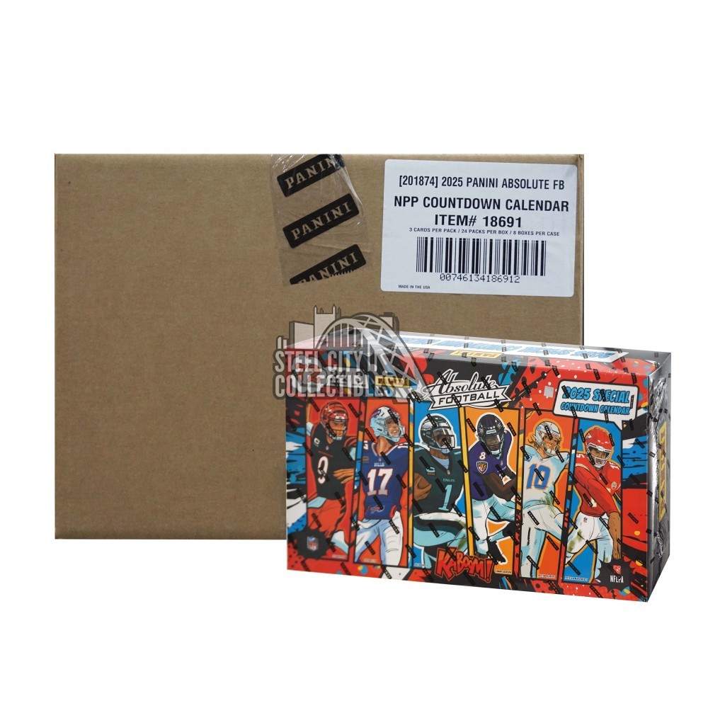 2025 Panini Absolute Football Countdown Calendar 8-Box Case | Steel ...