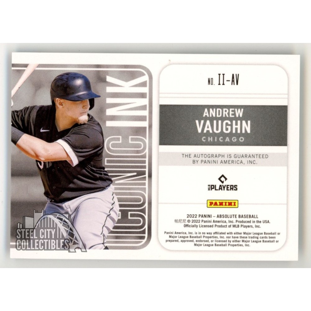 Andrew Vaughn 2022 Panini Absolute Iconic Ink Autograph Card #II