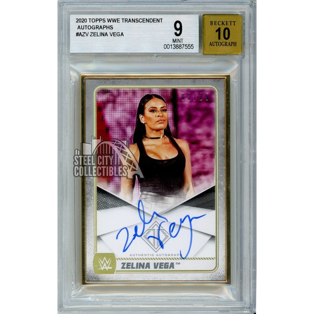 Zelina Vega 2020 Topps Transcendent WWE Autograph Card 06/25 BGS 9