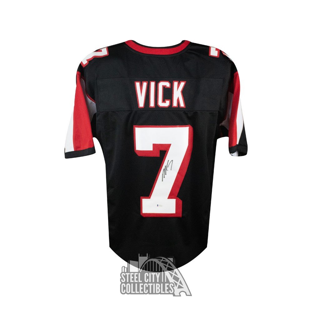 Michael Vick Autographed Atlanta Falcons Custom Football Jersey BAS COA