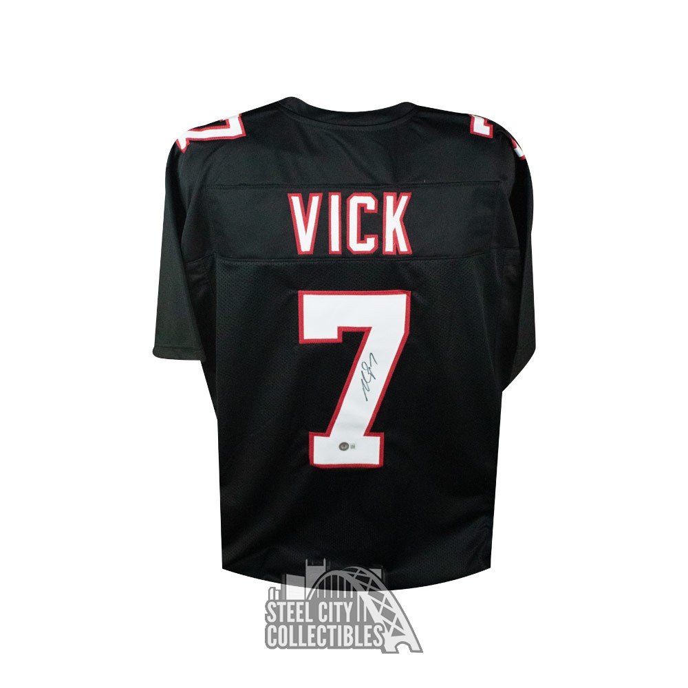 Michael Vick Autographed Atlanta Falcons Custom Football Jersey BAS COA