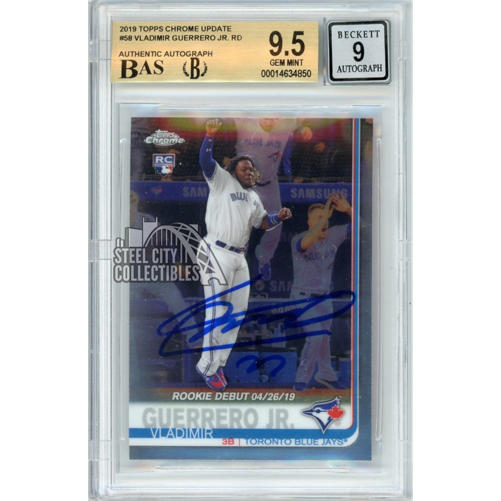 Vladimir Guerrero Jr 2019 Topps Chrome Update Auto RC Card #58 BGS