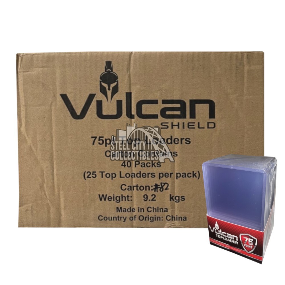 Vulcan 75pt Toploaders Case of 1000 Steel City Collectibles