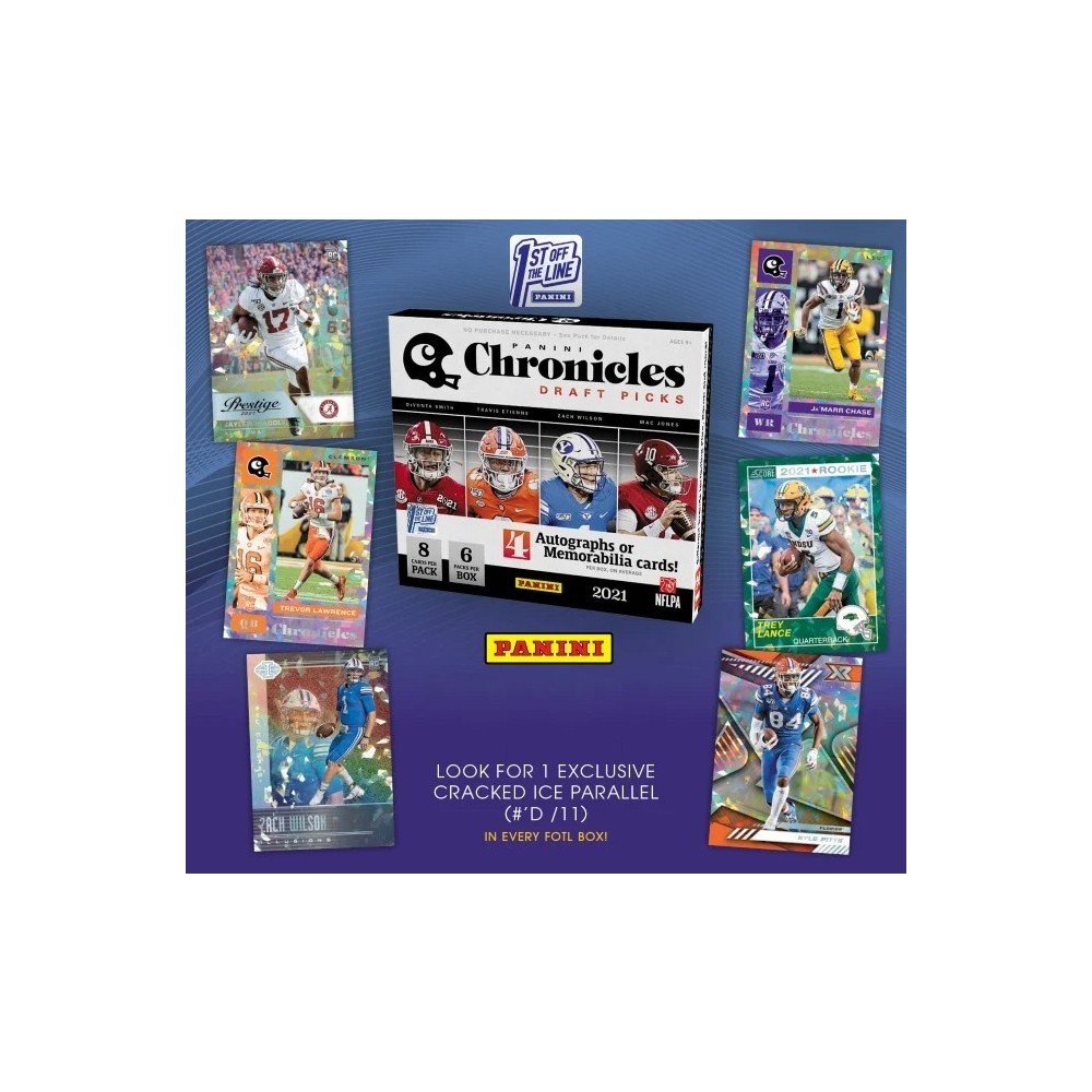 2021 Panini Chronicles Draft Picks Collegiate Football 1st Off the Line