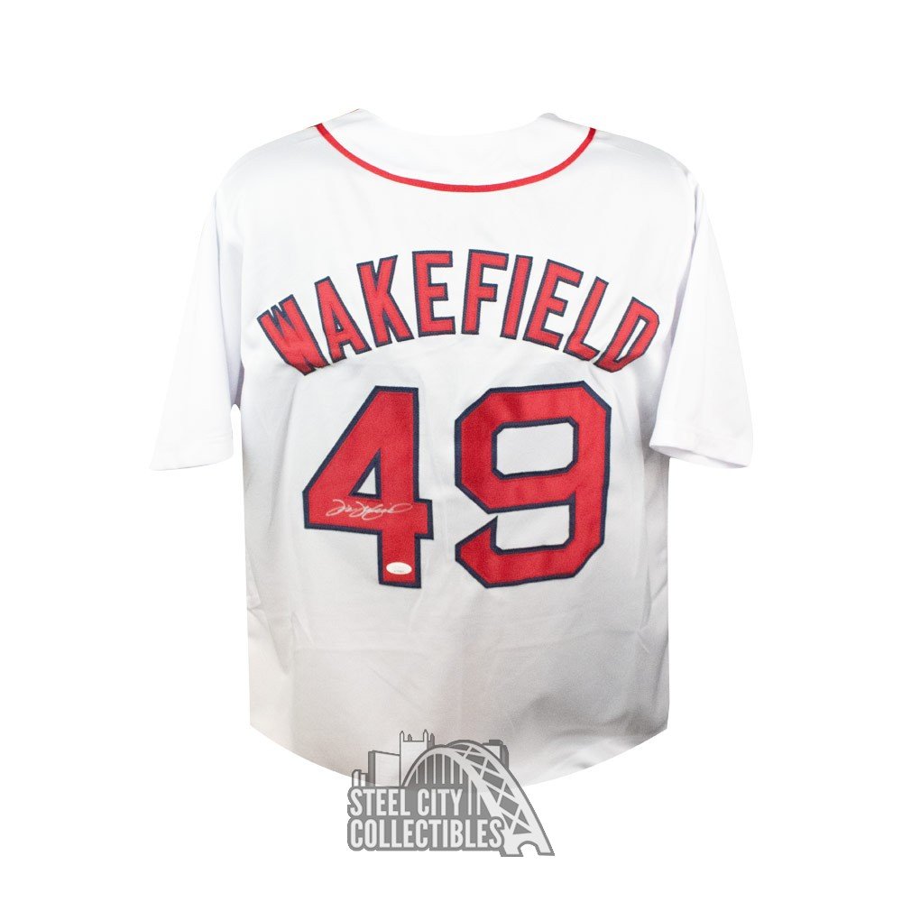 Tim Wakefield Autographed Boston Custom Baseball Jersey - JSA COA