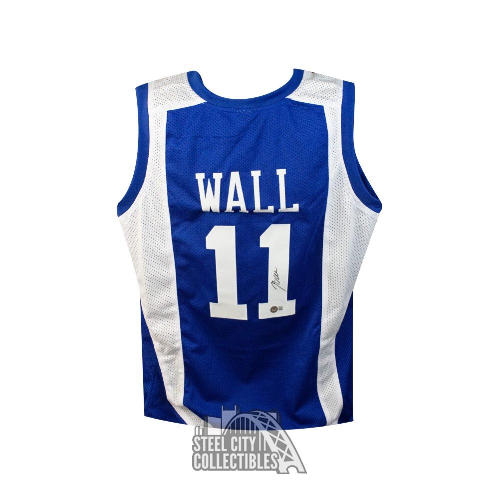 John Wall Autographed Kentucky Blue Custom Basketball Jersey - BAS