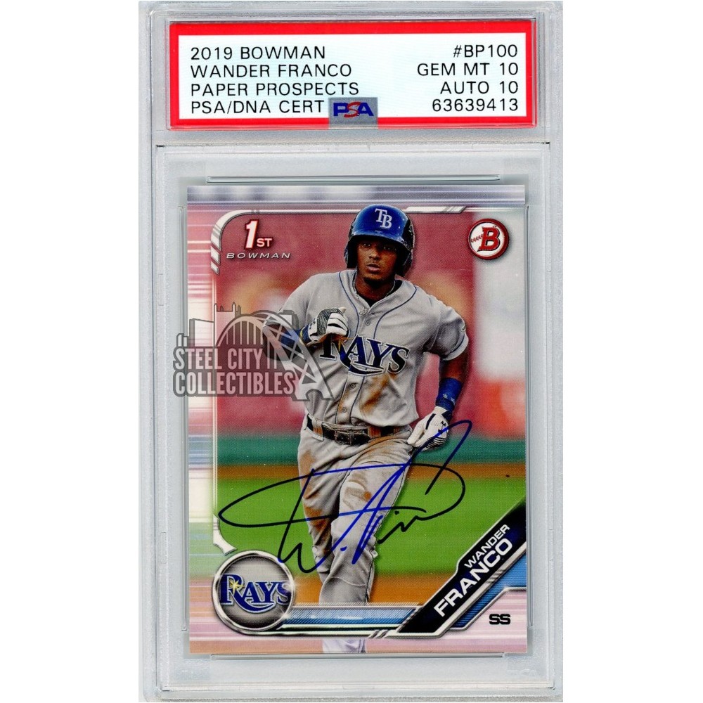Wander Franco 2019 Bowman Autographed Card #BP-100 PSA 10 PSA/DNA