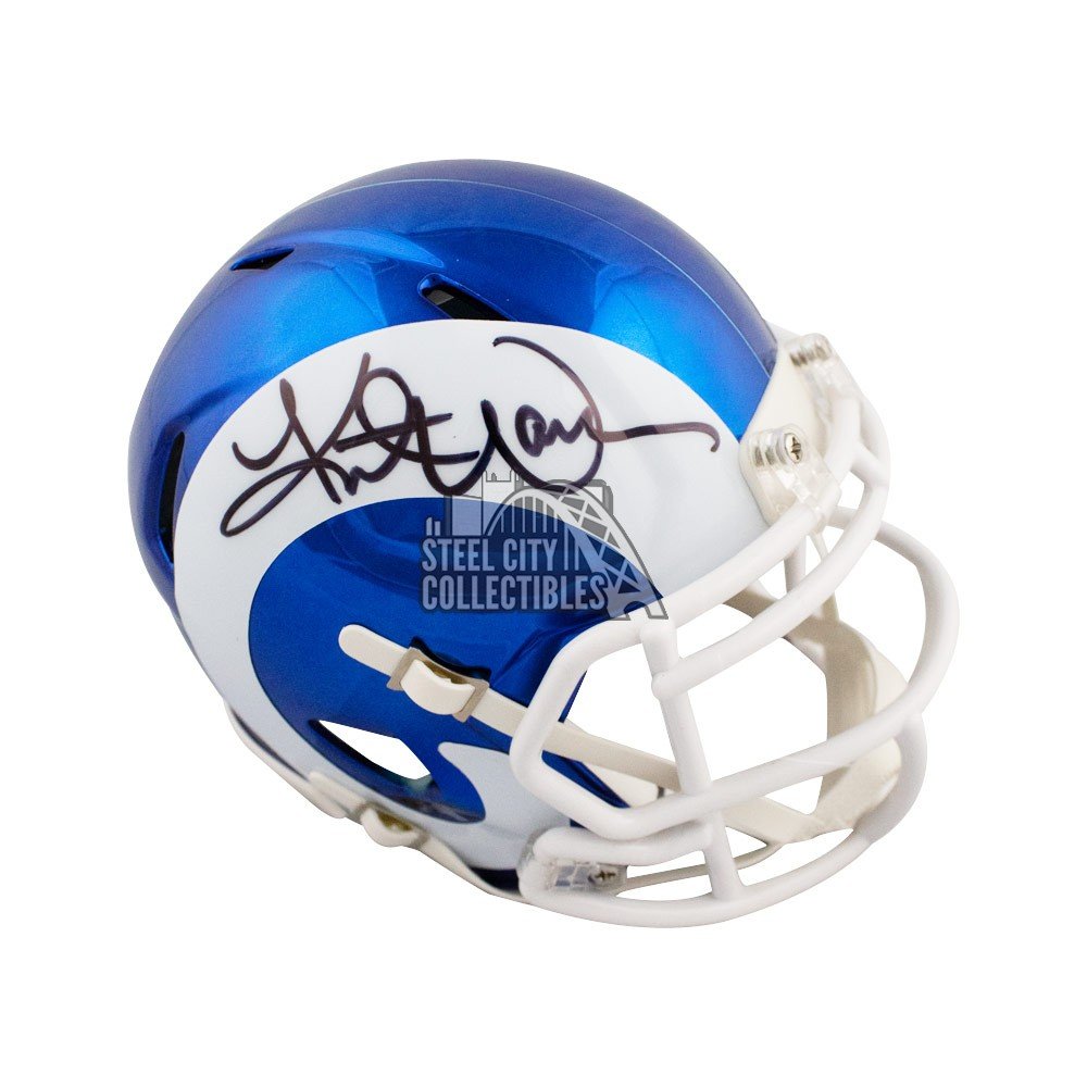 kurt warner autographed helmet